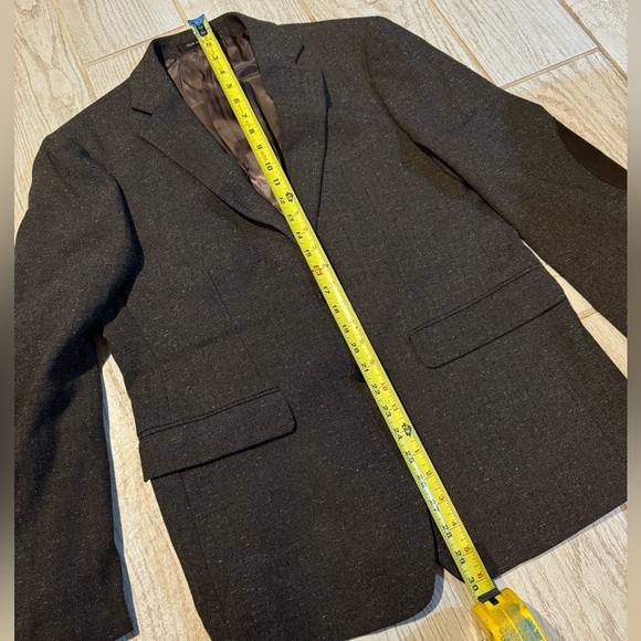 Men’s Wearhouse Men’s Tweed Blazer Retro Brown Size Small - Picture 8 of 9